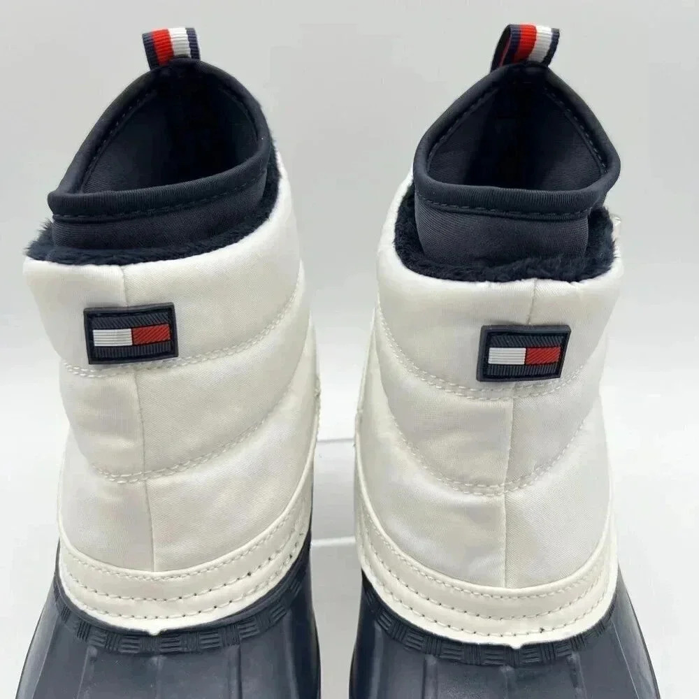 Tommy Hilfiger Womens 8 M Roana Zip Up Duck Booties Blue and white cozy classic - Picture 6 of 14